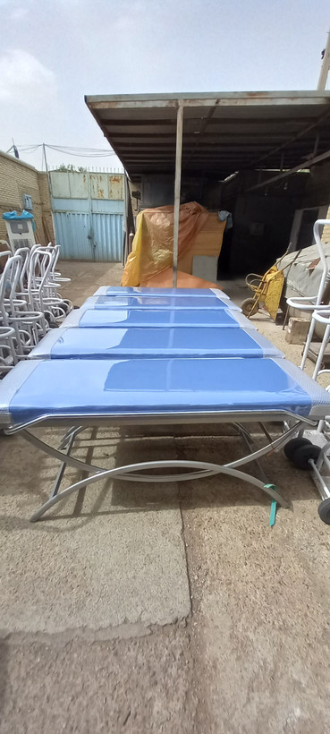 ست تخت معاینه پایه هلالی فلت با دو کشو پانسمان